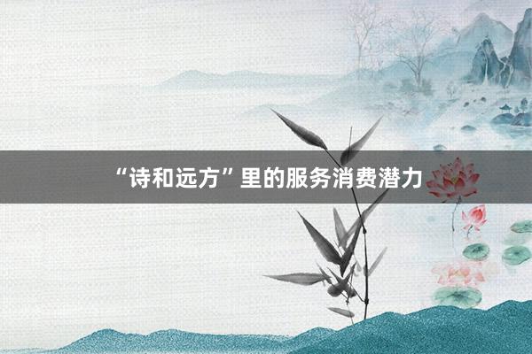 “诗和远方”里的服务消费潜力