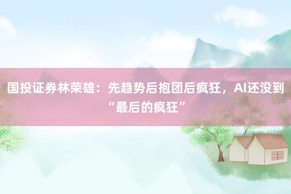 国投证券林荣雄：先趋势后抱团后疯狂，AI还没到“最后的疯狂”