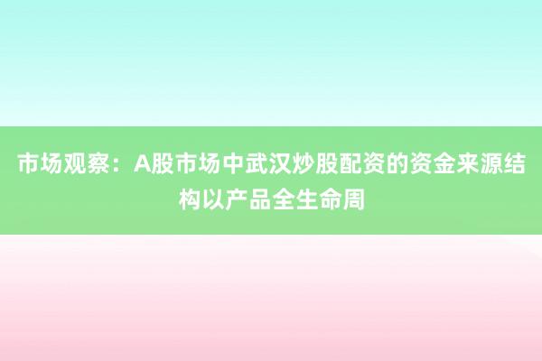 市场观察：A股市场中武汉炒股配资的资金来源结构以产品全生命周