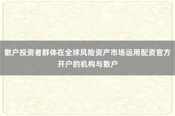 散户投资者群体在全球风险资产市场运用配资官方开户的机构与散户
