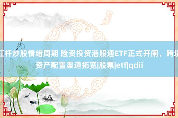 杠杆炒股情绪周期 险资投资港股通ETF正式开闸，跨境资产配置渠道拓宽|股票|etf|qdii